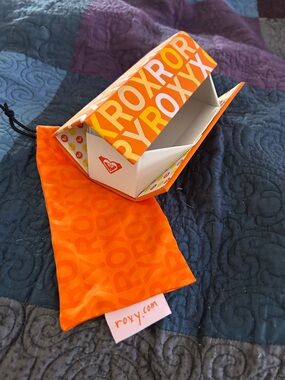 Roxy Bright Orange Sunglasses Case with Matching Pouch
